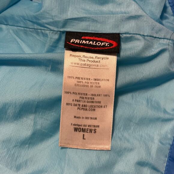 Patagonia Womens Micro Puff Jacket Size Large Blue Company Embroidery 83916 - Picture 6 of 9